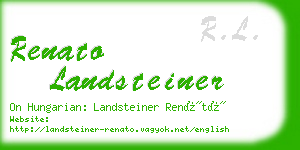 renato landsteiner business card